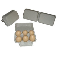 AEIMIJPQ Paper Egg Cartons for Chicken Eggs, 36 Pieces Pulp Fiber Half  Dozen Egg Cartons Bulk 6 Count Egg Storage Containers Holder for Family  Farm